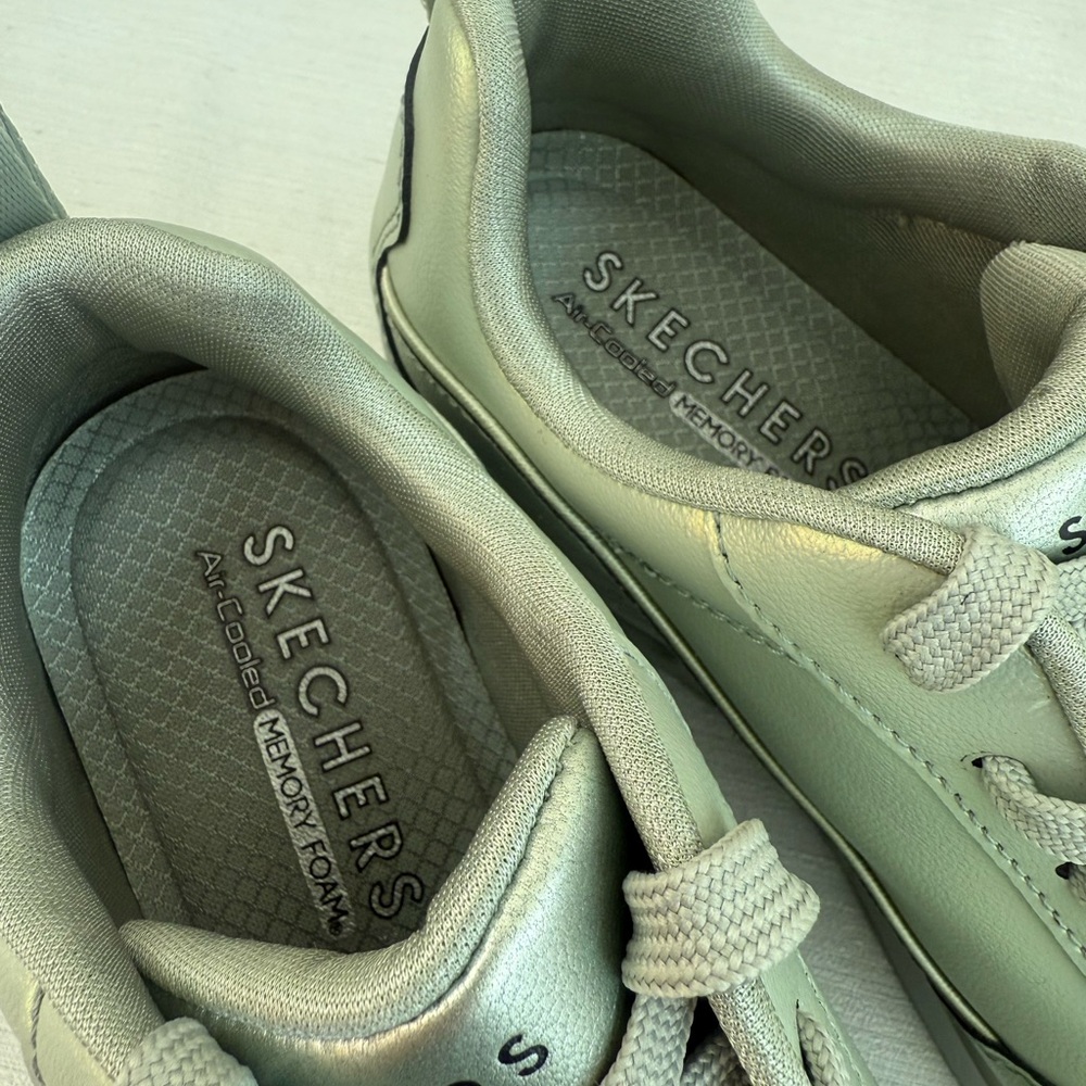 Skechers Sage Pearl Faux Leather Athletic Shoes - Picture 14 of 14